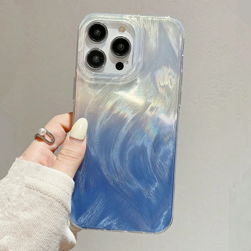 Samsung Galaxy A55 - 글리터 그라데이션 블루 별빛 하늘 폰